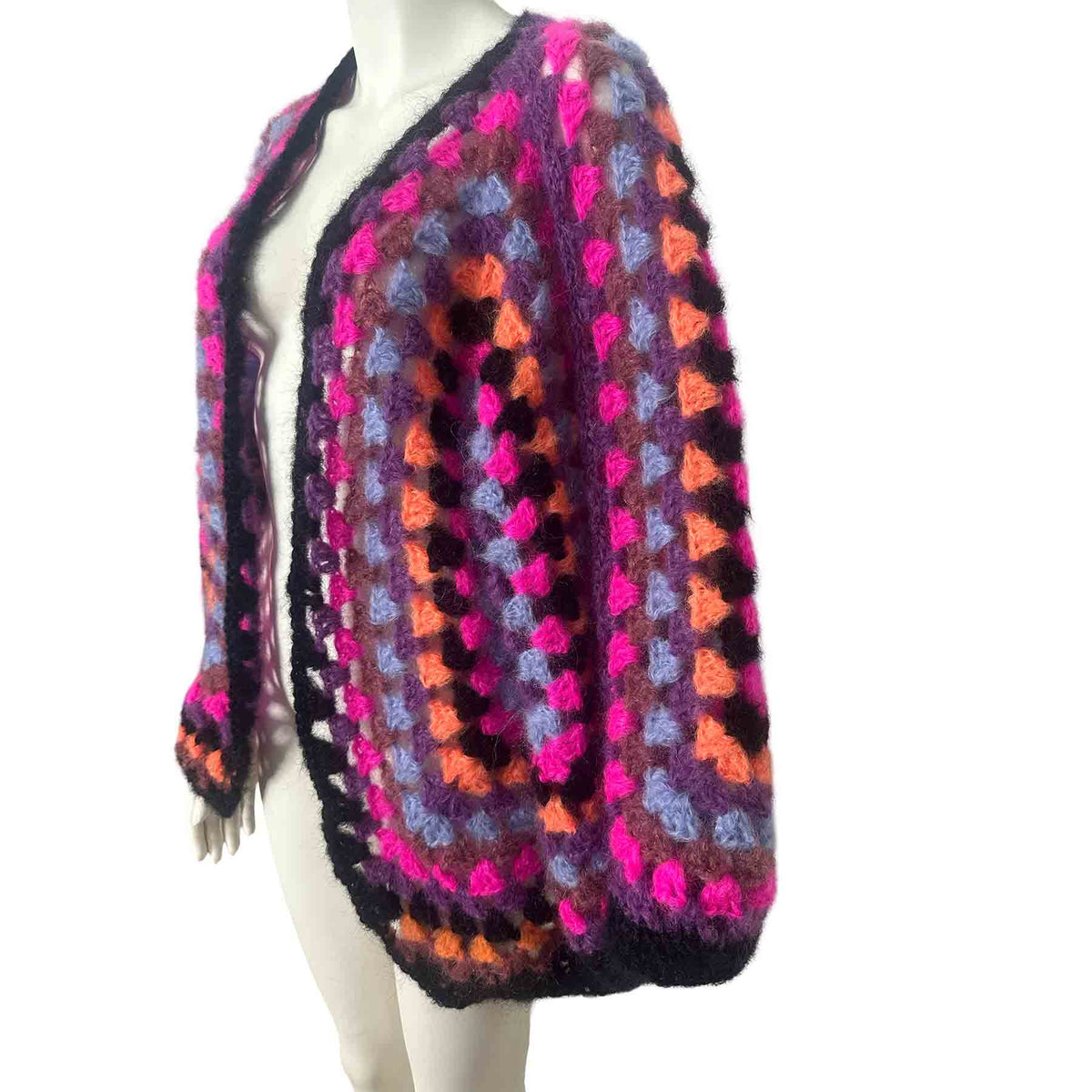 Granny Square Jacke Damen – handgearbeiteter Boho Cardigan in Multicolor - KNOCKNOK Fashion