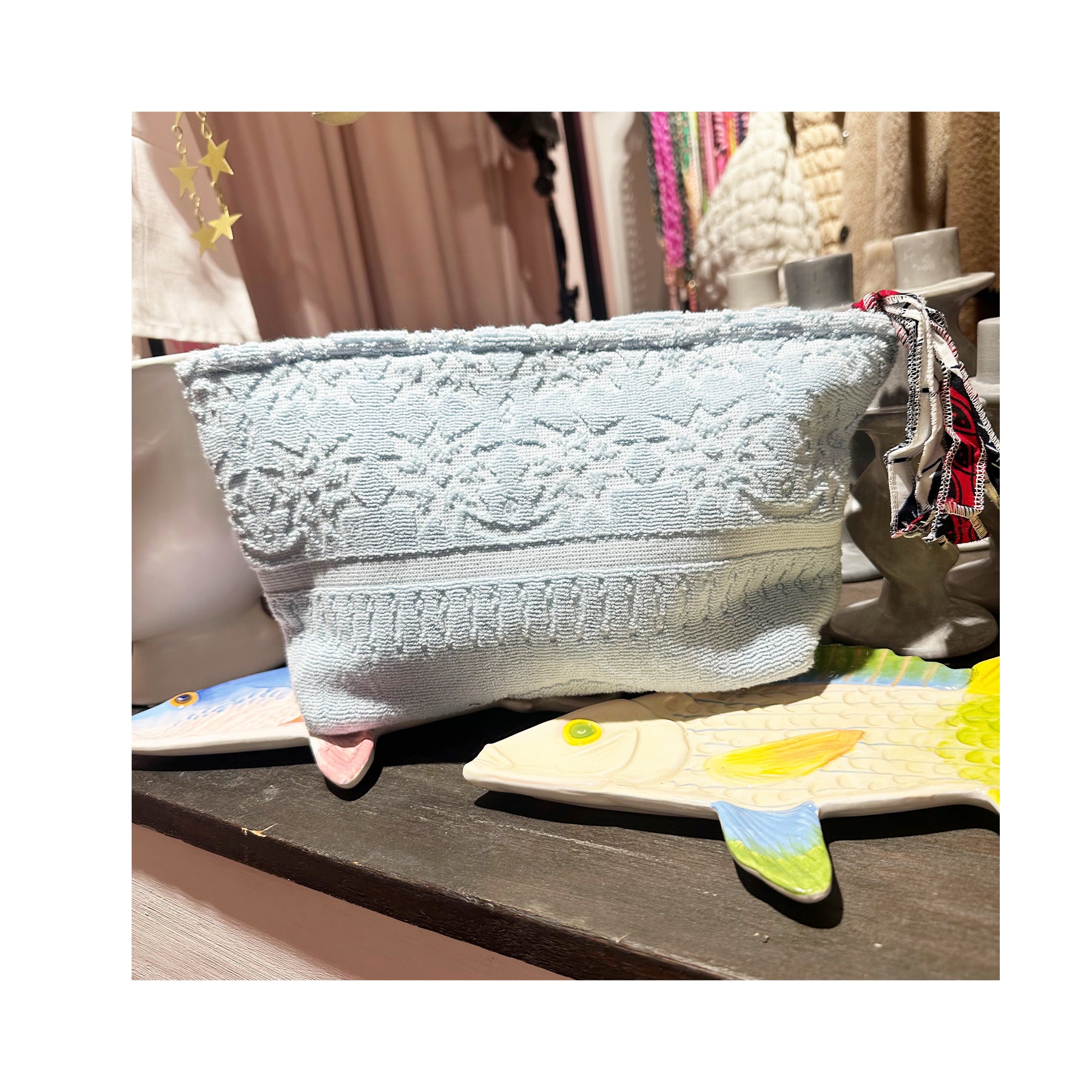 Lalla Marrakech Frottee Clutch Hellblau - KNOCKNOK Fashion