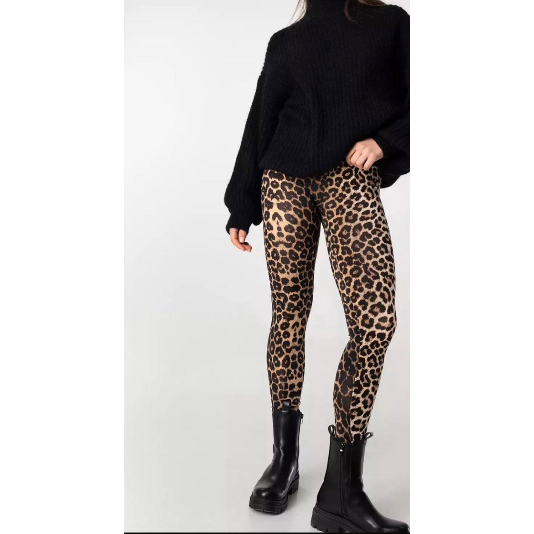 Leo Leggings Schwarz Braun - KNOCKNOK Fashion