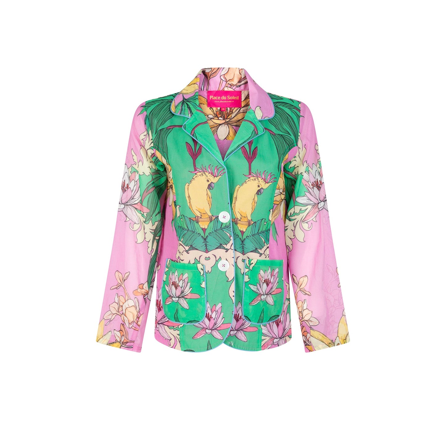 Place du Soleil Jacke Green Birds - KNOCKNOK Fashion