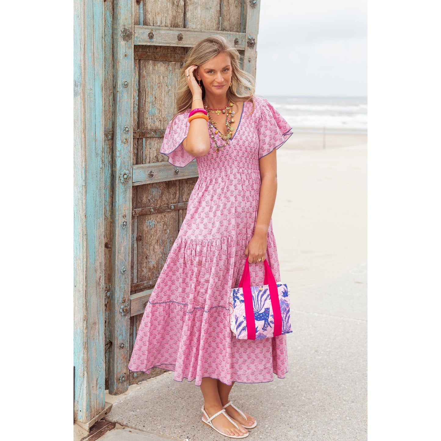 Place du Soleil Kleid mit Blumenprint - KNOCKNOK Fashion Koeln
