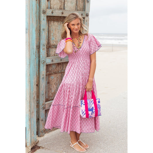 Place du Soleil Kleid mit Blumenprint - KNOCKNOK Fashion Koeln