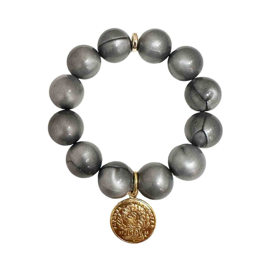 Rio Berlin Armband Perlen Grau - KNOCKNOK Fashion