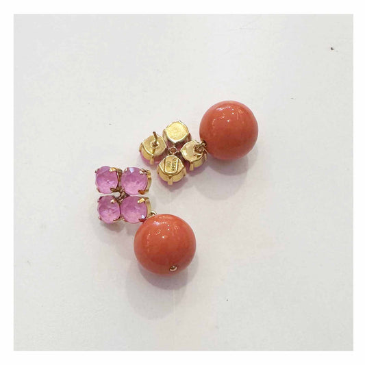Rio Berlin Ohrringe Perle Apricot - KNOCKNOK Fashion