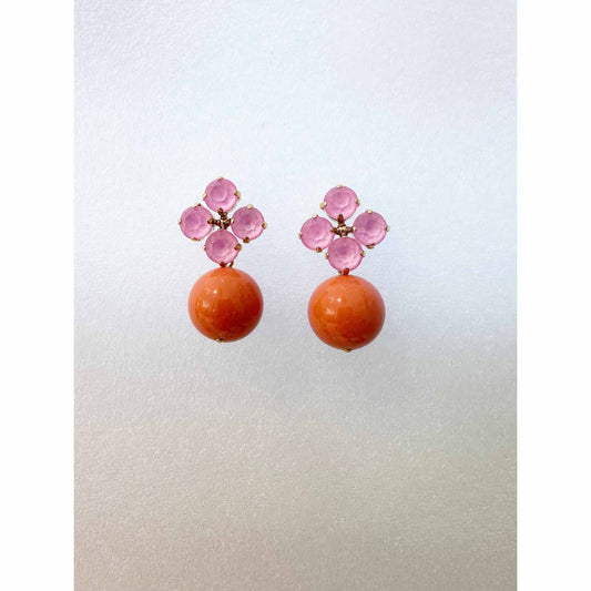 Rio Berlin Ohrringe Perle Apricot - KNOCKNOK Fashion