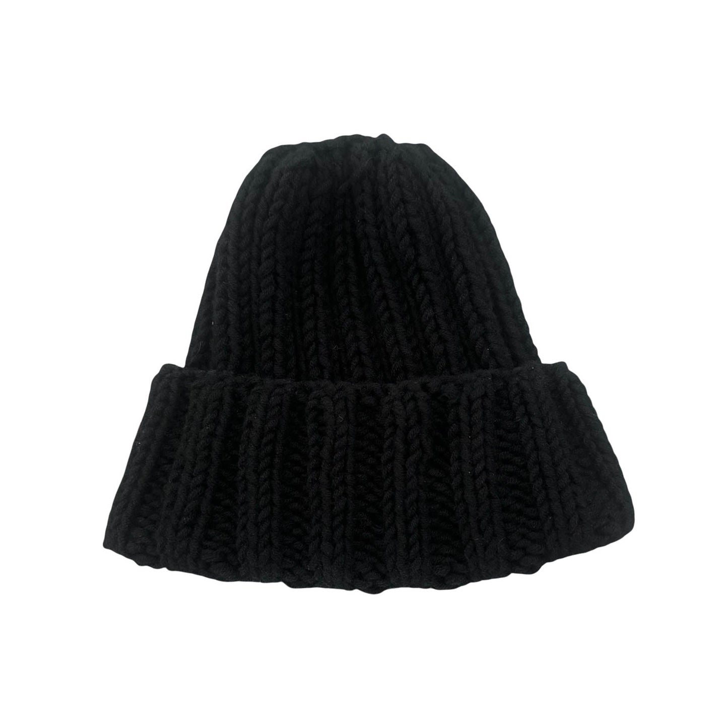 Schwarze Kaschmir Mütze Grobstrick - KNOCKNOK Fashion