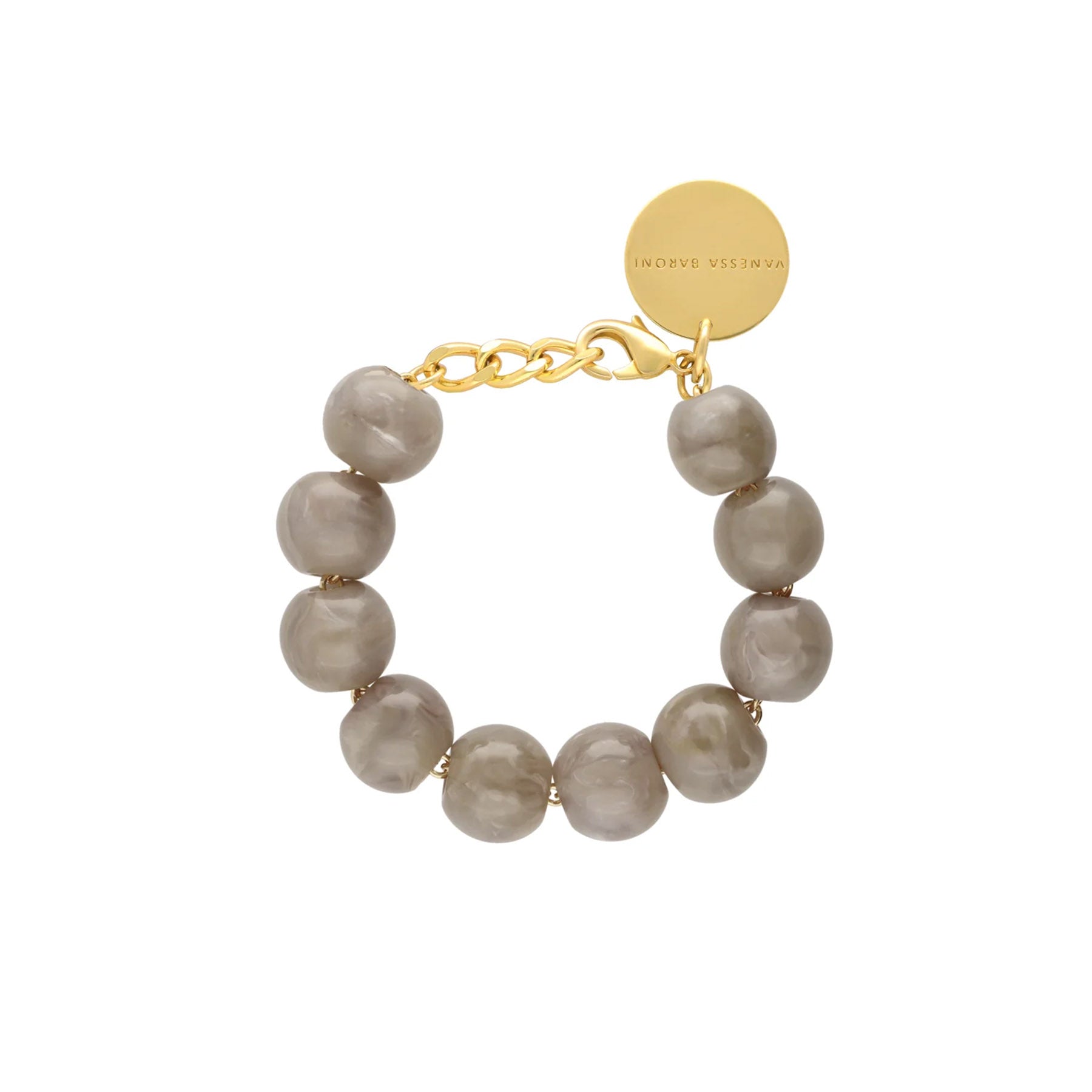 Vanessa Baroni Perlen Armband Greige Marble - KNOCKNOK Fashion