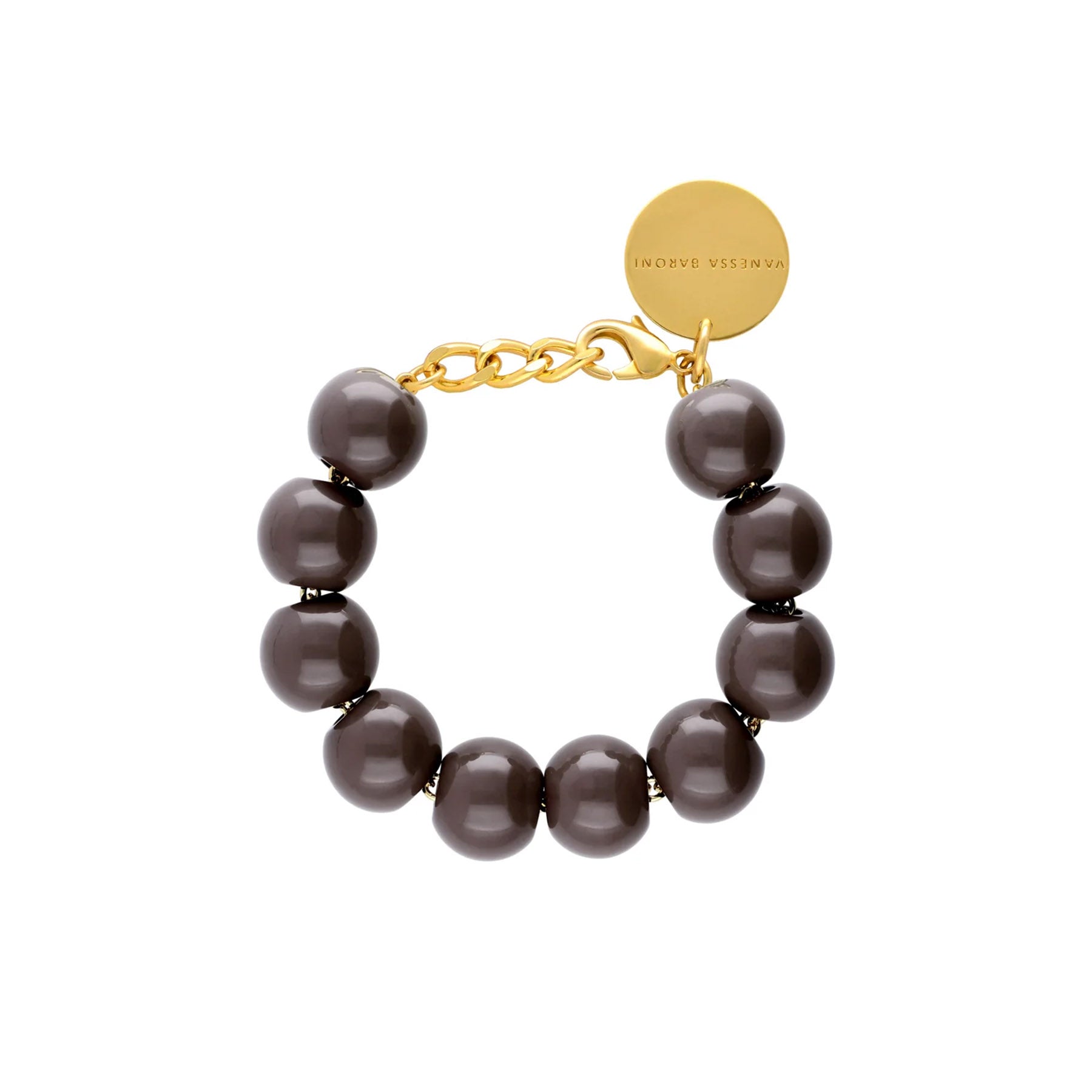 Vanessa Baroni Perlen Armband Taupe - KNOCKNOK Fashion