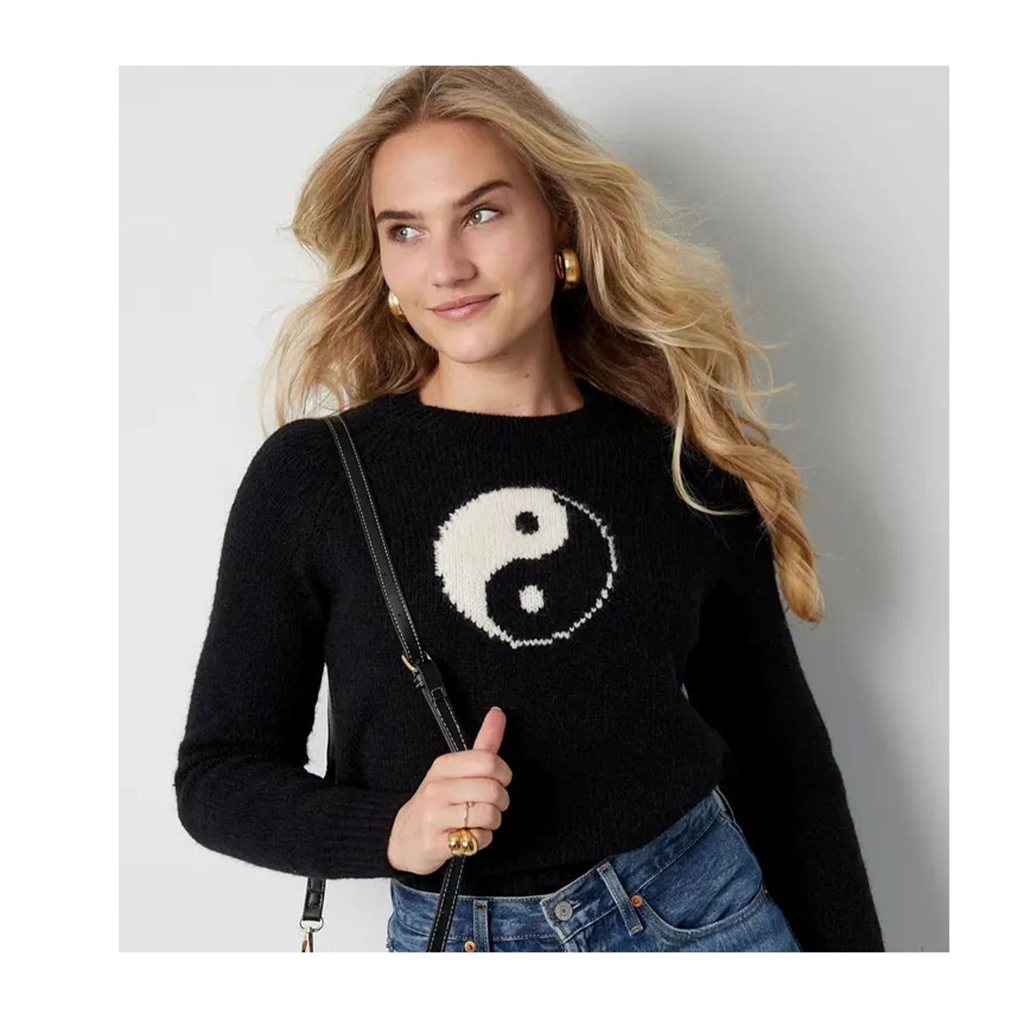 Yin und Yang Pullover Schwarz - KNOCKNOK Fashion