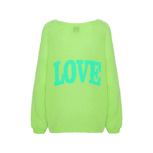 Americandreams Pullover Love Lime - KNOCKNOK Fashion