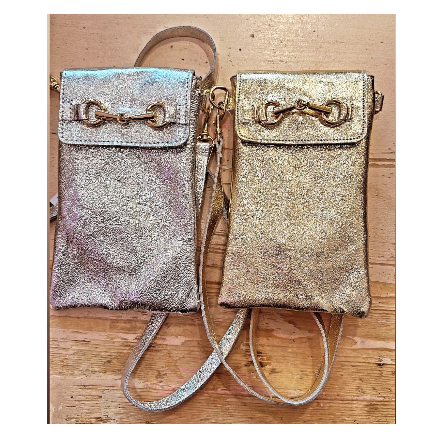 Gold Metallic Tasche mit Trense - KNOCKNOK Fashion