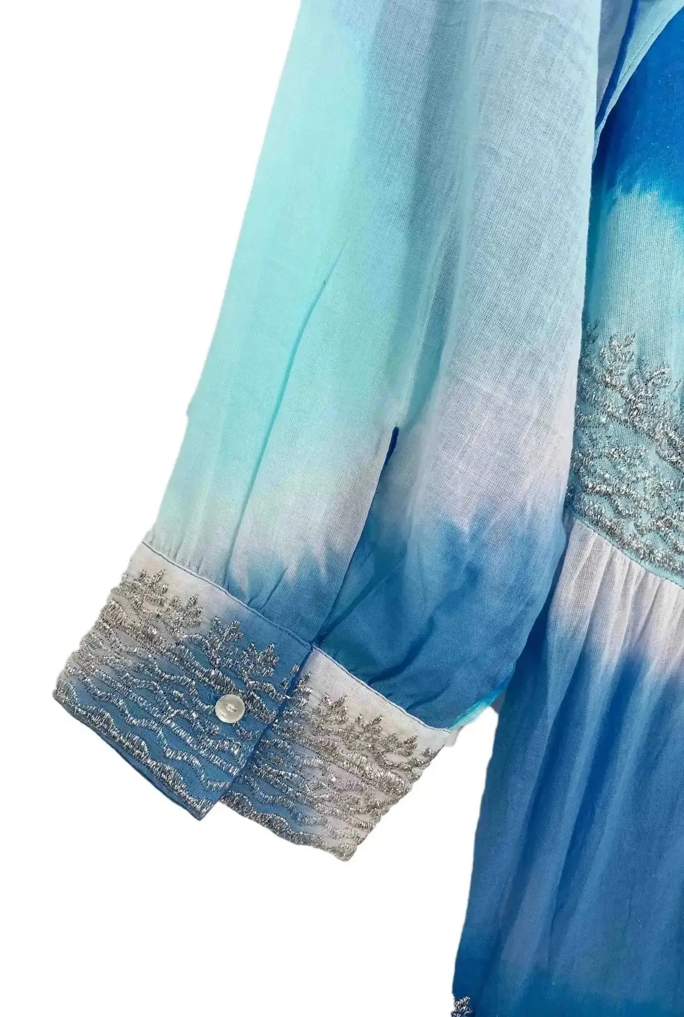 Juliet Dunn Batik Kleid Blautöne - KNOCKNOK Fashion