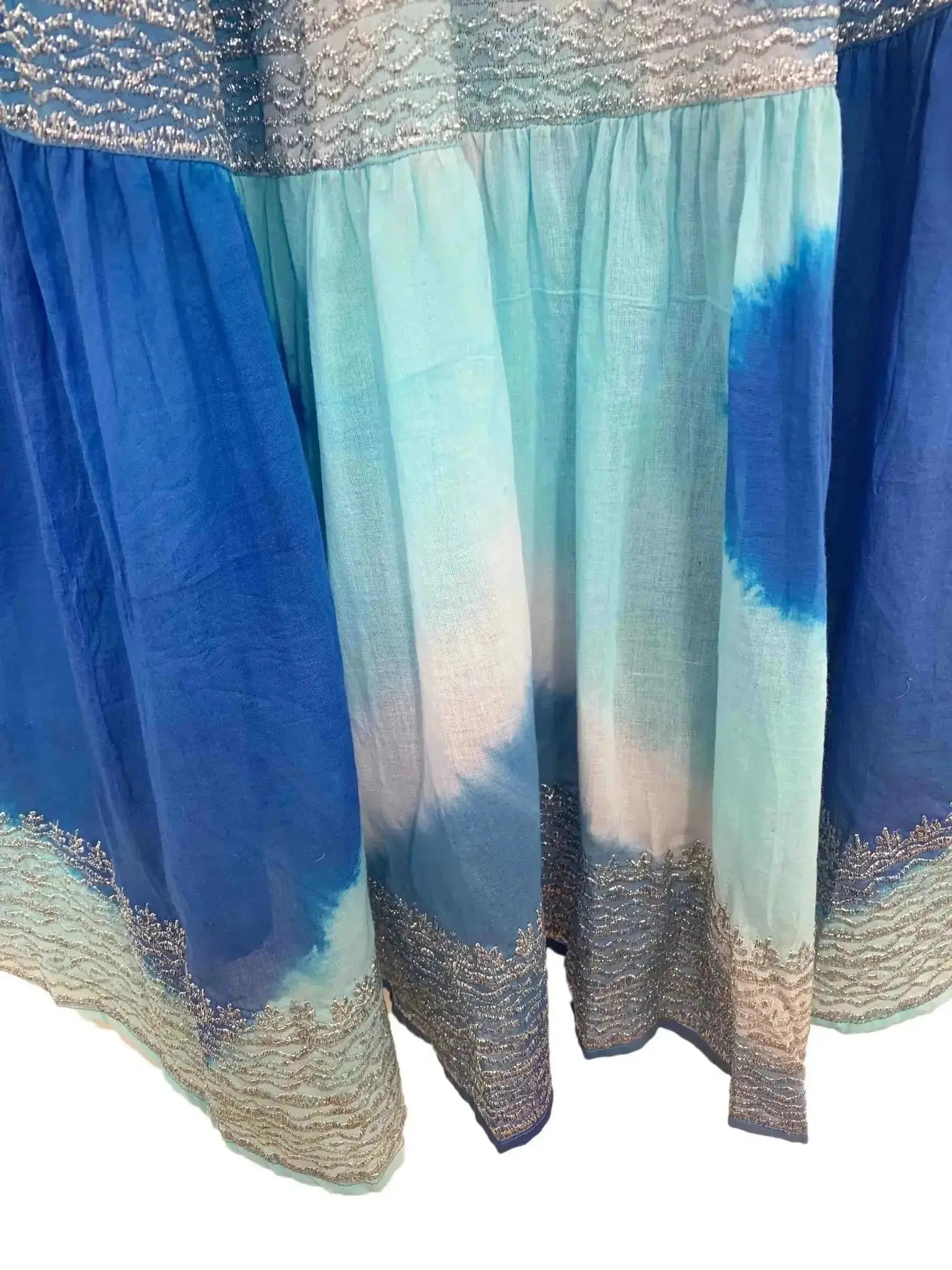 Juliet Dunn Batik Kleid Blautöne - KNOCKNOK Fashion