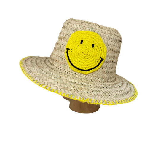 Strohhut mit Smiley Applikation - KNOCKNOK Fashion