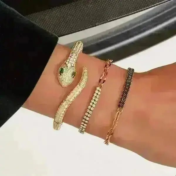 Perlen-Strass Armband Gold KNOCKNOK Fashion