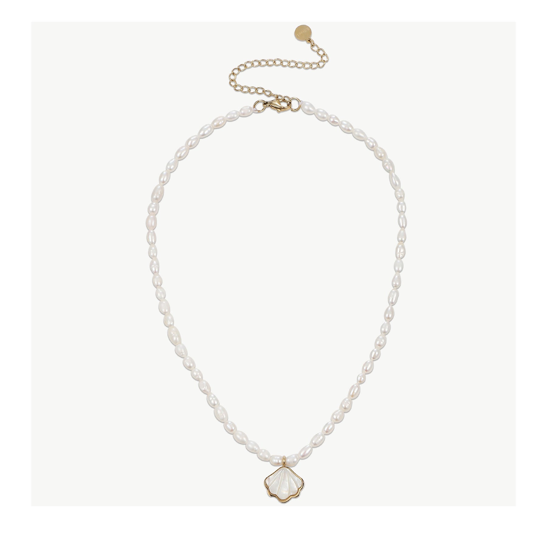 Perlenkette mit Muschel Anhänger - KNOCKNOK Fashion