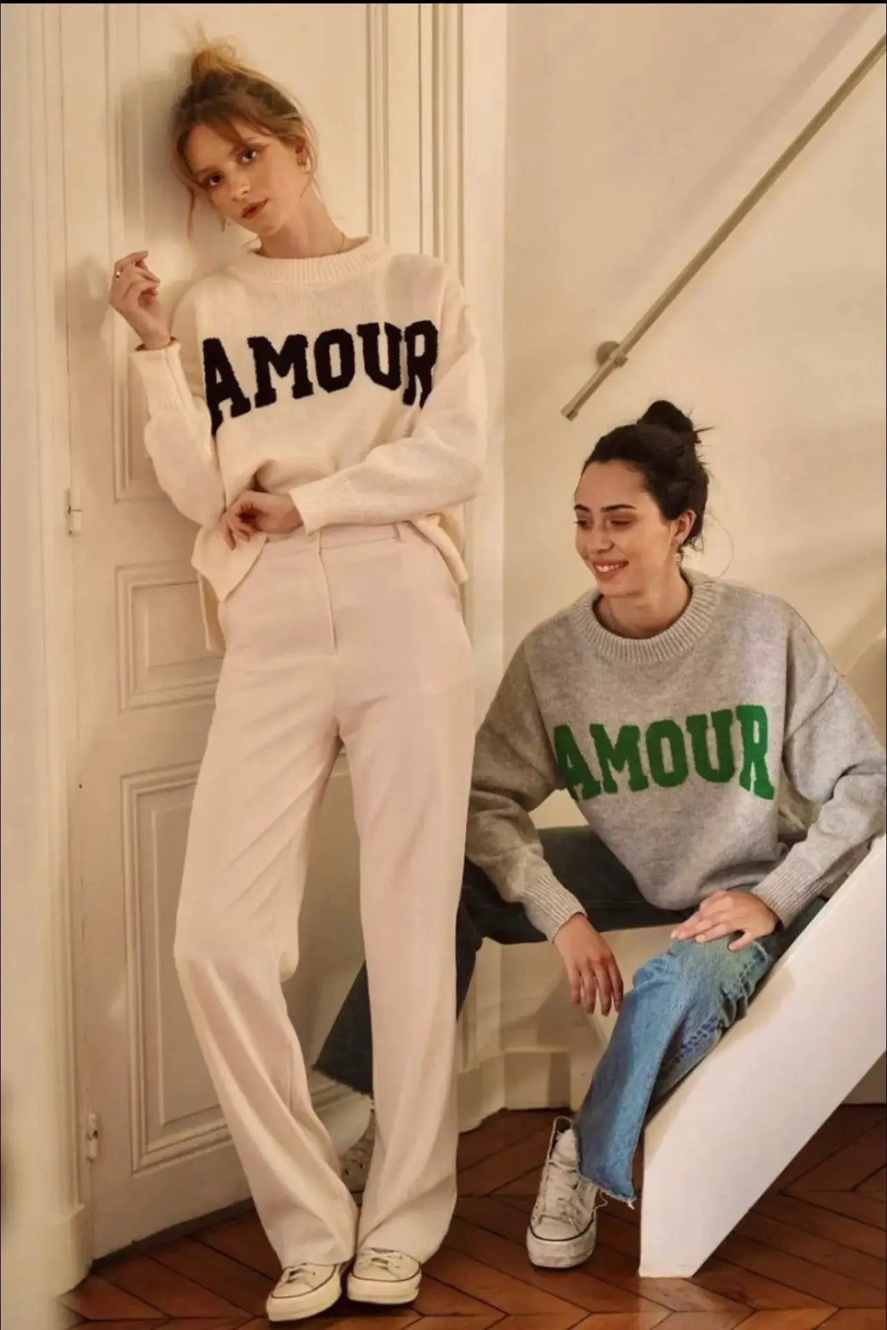 Pullover Amour Creme KNOCKNOK Fashion