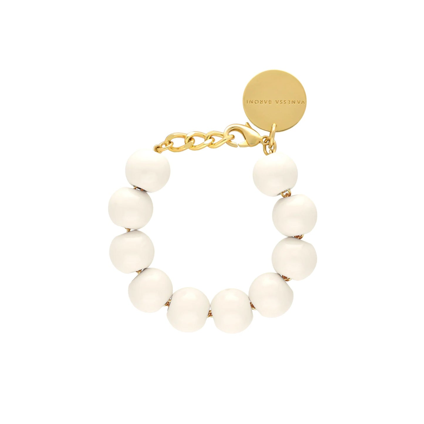 Vanessa Baroni Armband Beads Off White - KNOCKNOK Fashion