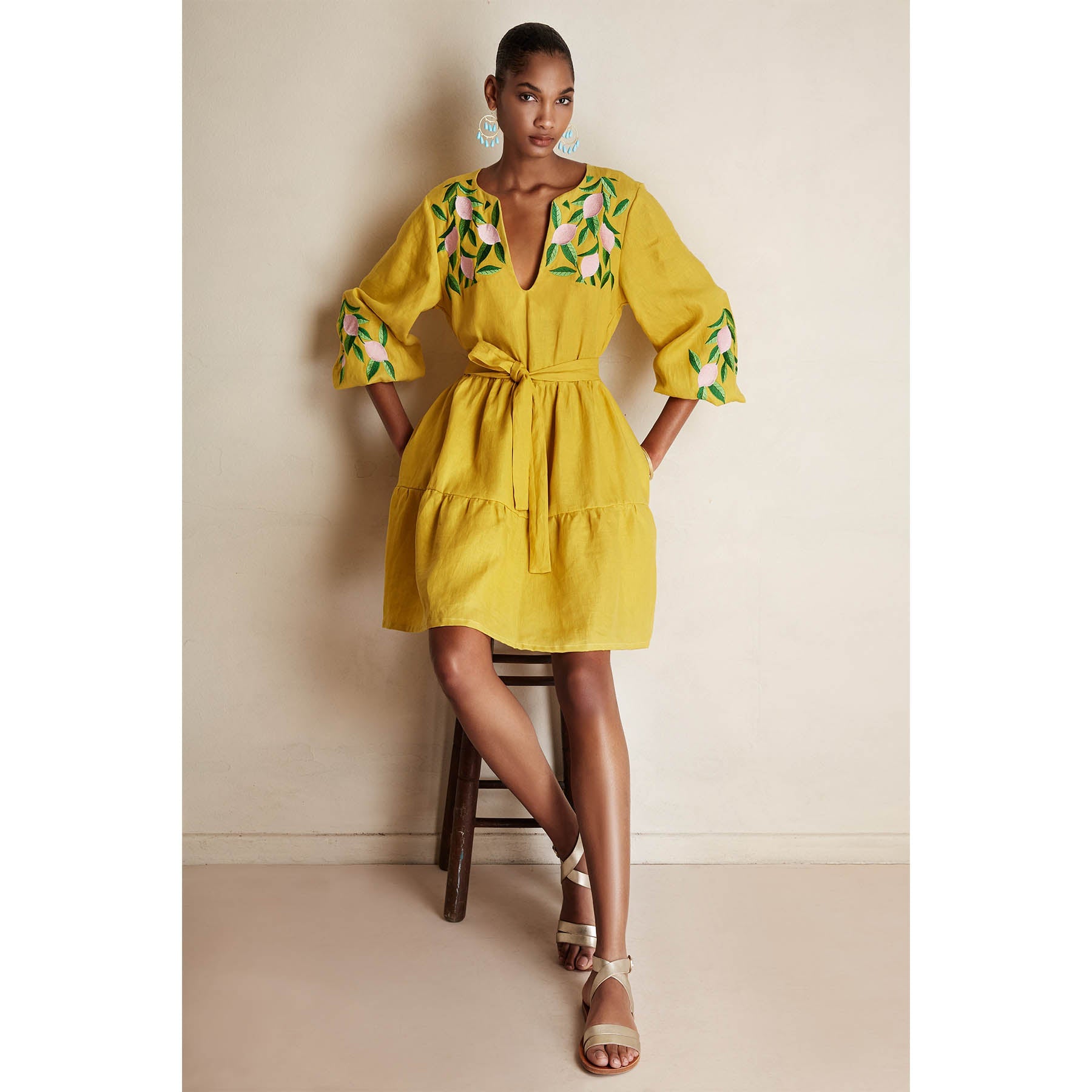 Yiorgos Koulasidis Kleid mit Limonen Stickerei - KNOCKNOK Fashion Yiorgos Koulasidis Kleid mit Limonen Stickerei - KNOCKNOK Fashion